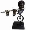 Figurine résine façon métal flûte Statue Musicien -Y10ZP-715