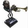 Figurine résine façon métal trompette Statue Musicien -Y10ZP-718