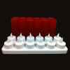Set de 12 bougies led rechargeables rouges Produits Zen -SCLR12R